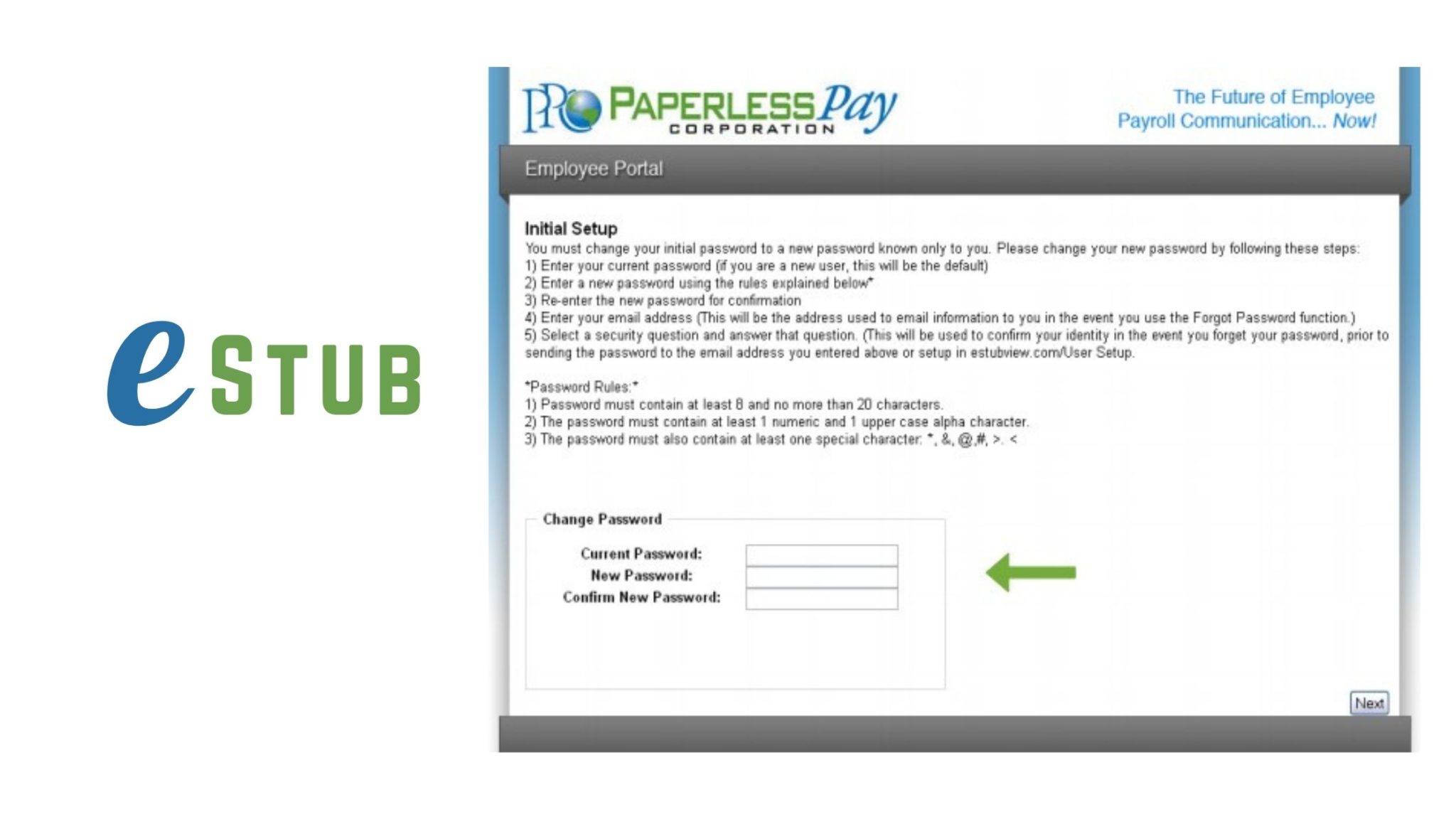 estub paperless pay