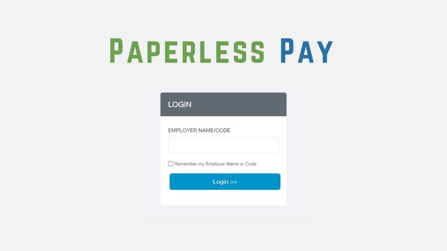 paperless pay employer code list