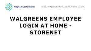 walgreens employee login at home